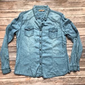 Light weight jean jacket shirt